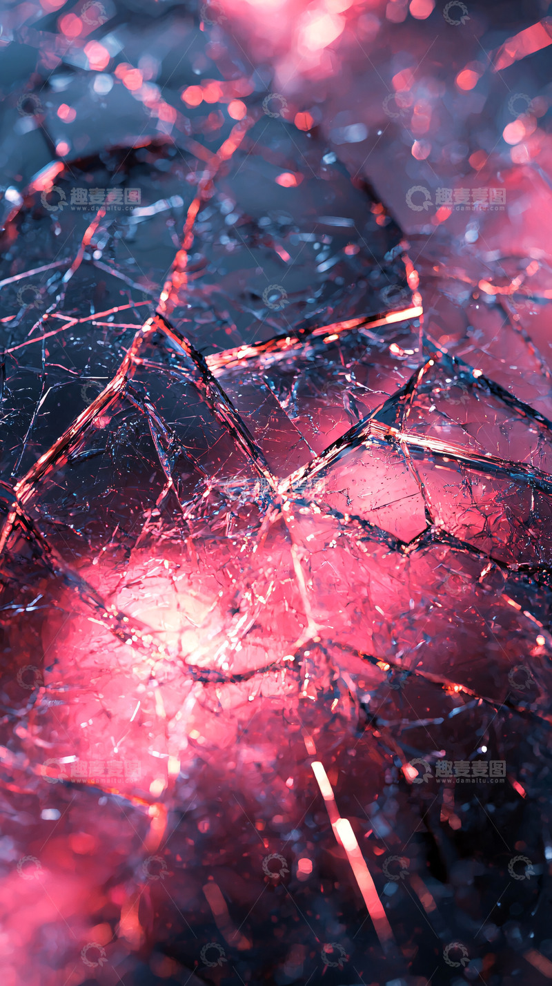 高清大图下载【趣麦麦图】破碎的红色光芒
