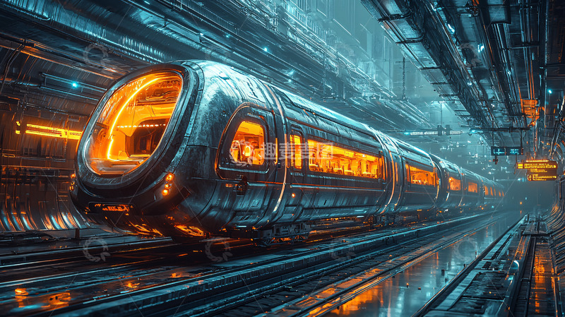 高清大图下载【趣麦麦图】未来科技感列车