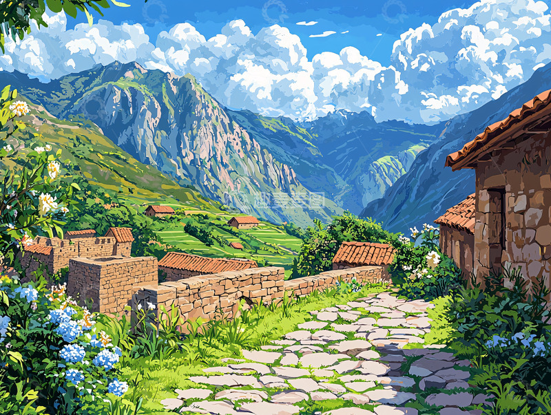 高清大图下载【趣麦麦图】山村田园风光4
