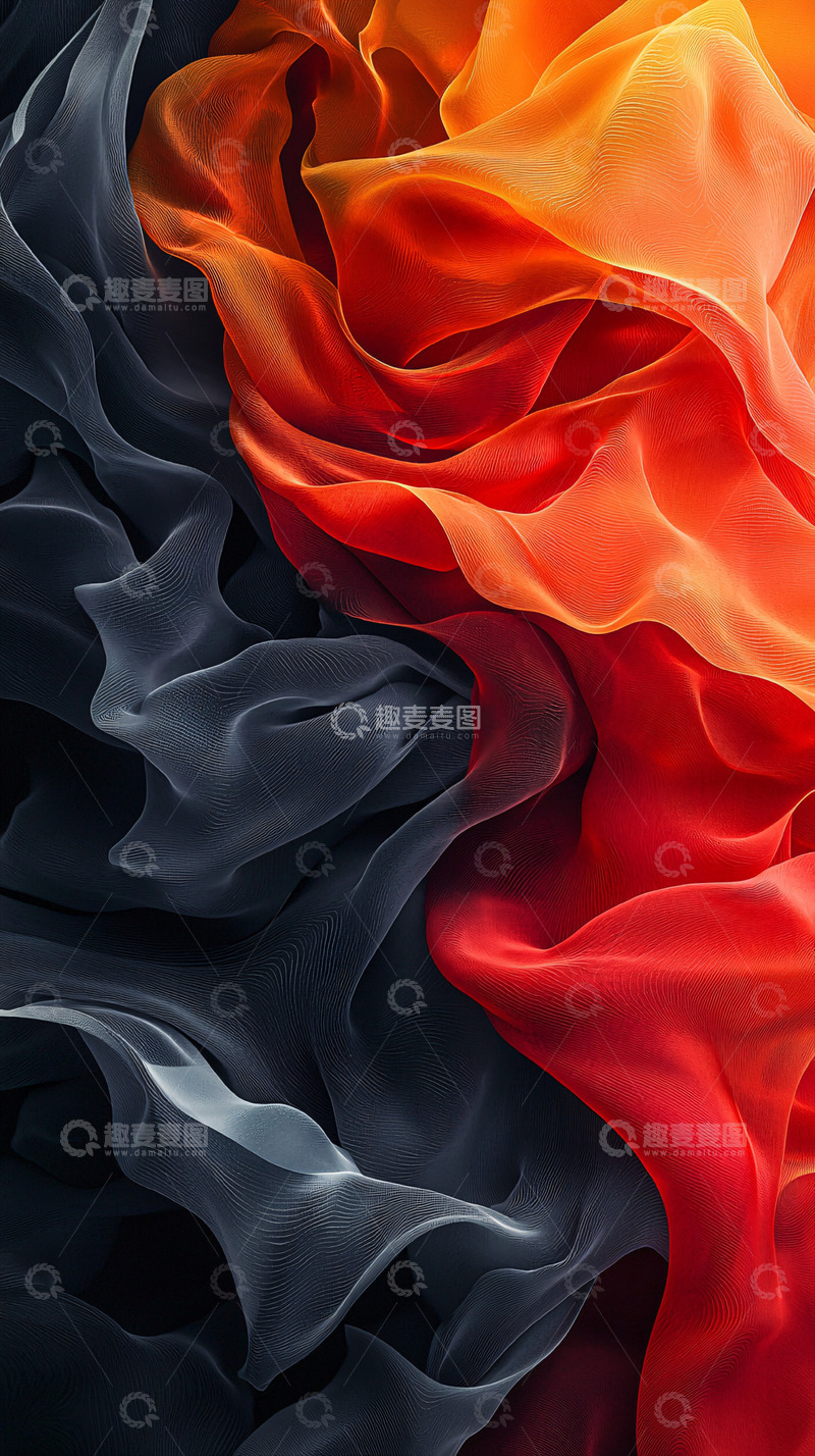 高清大图下载【趣麦麦图】丝绸交织的火焰和阴影