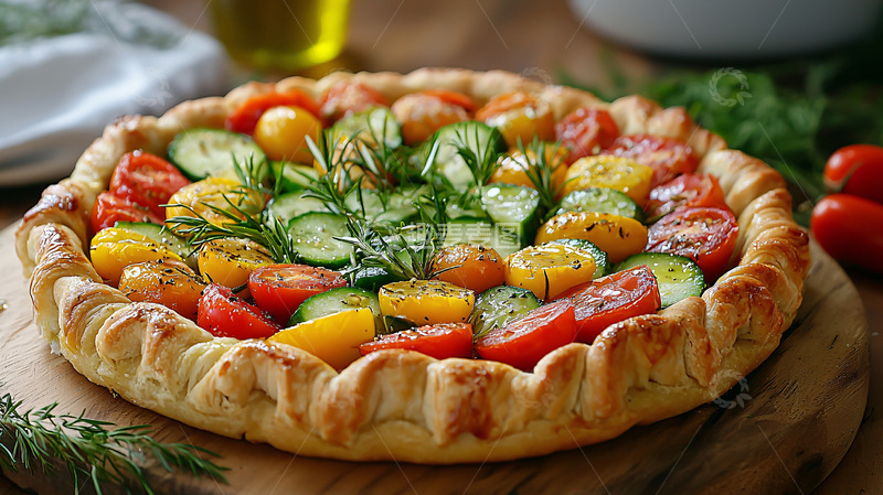 高清大图下载【趣麦麦图】番茄黄瓜派