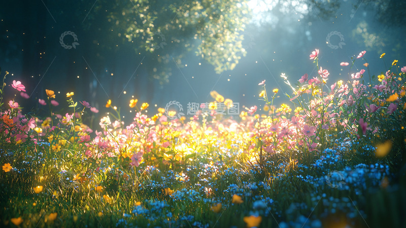 高清大图下载【趣麦麦图】梦幻般的水下花海