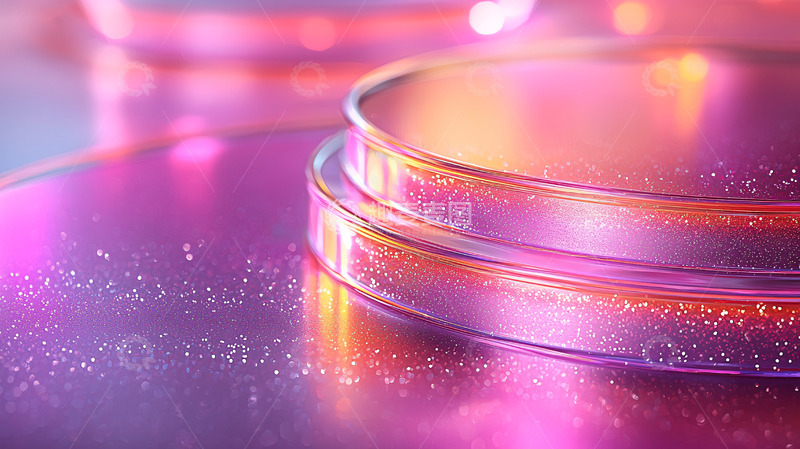 高清大图下载【趣麦麦图】梦幻粉色渐变圆形平台