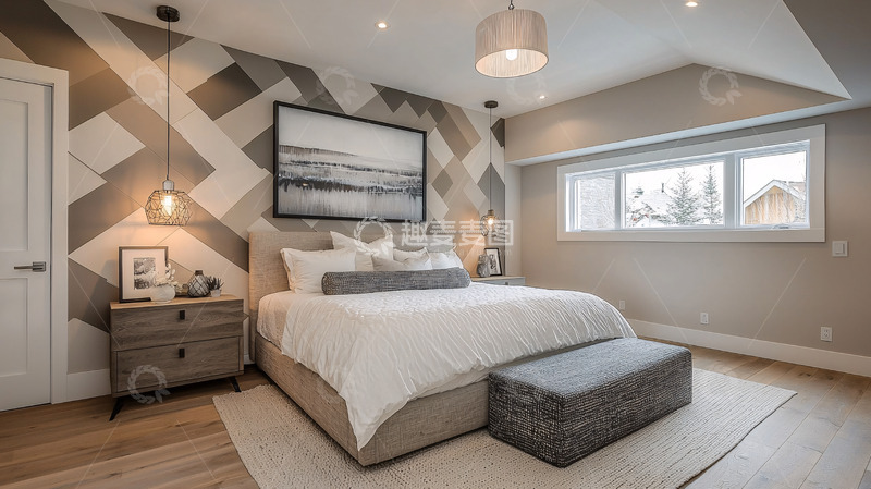 高清大图下载【趣麦麦图】现代简约卧室设计31
