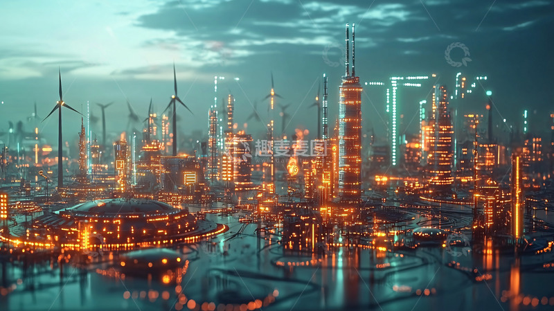 高清大图下载【趣麦麦图】未来都市夜景54