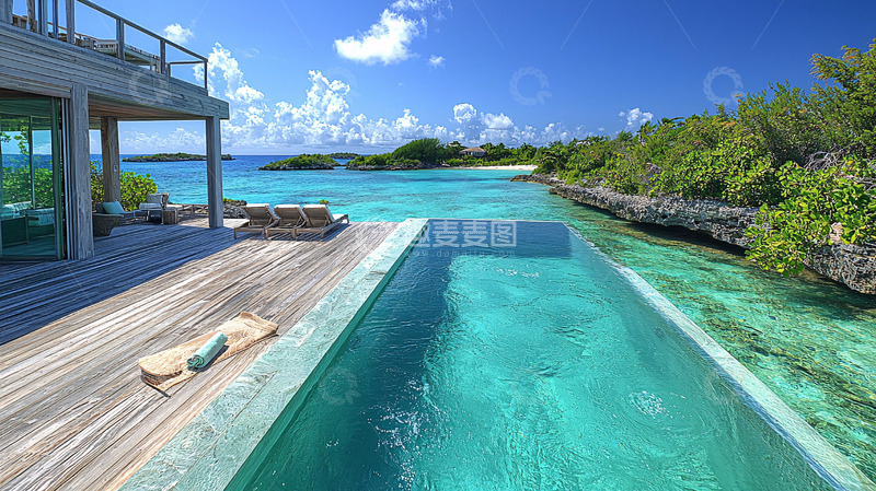 高清大图下载【趣麦麦图】海景别墅私人泳池