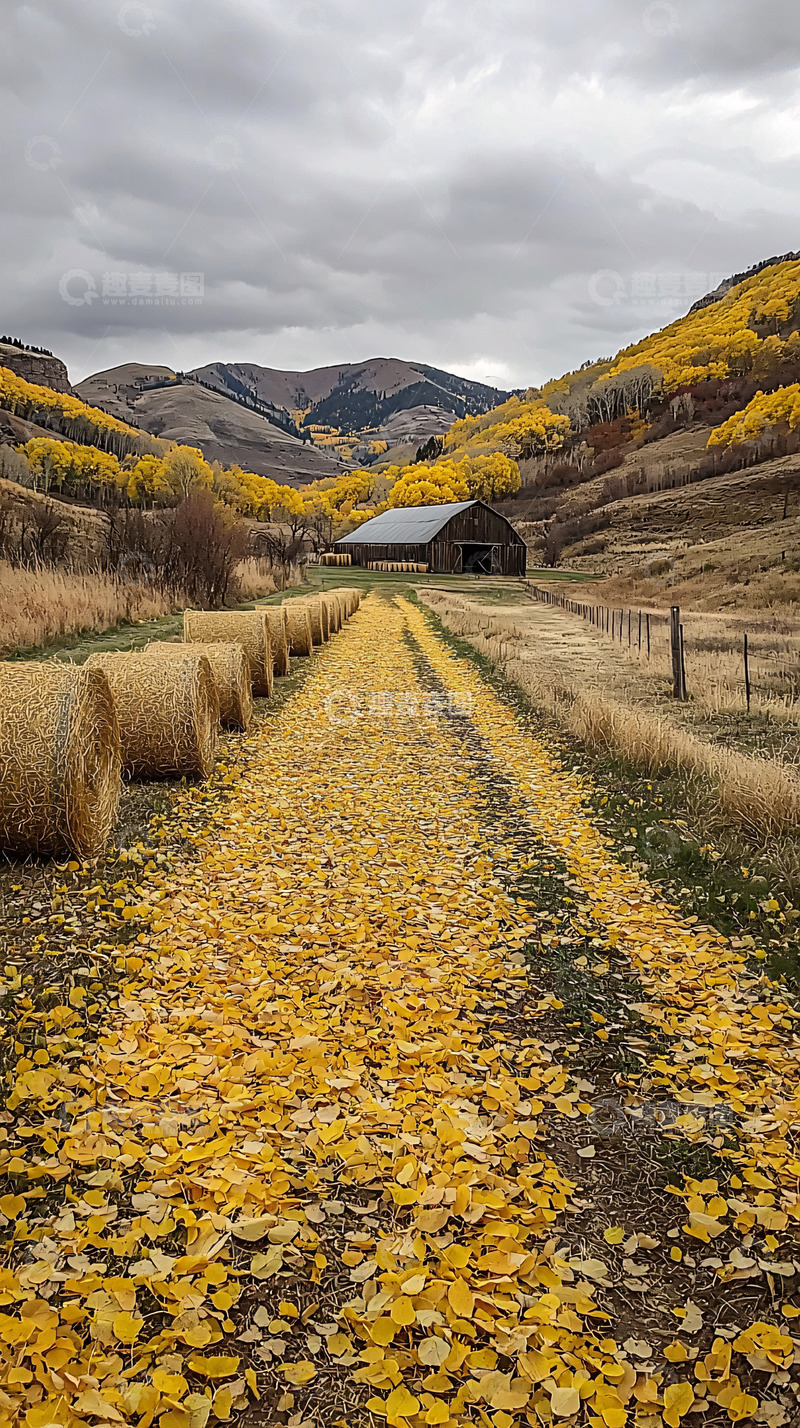 高清大图下载【趣麦麦图】秋日田园小路