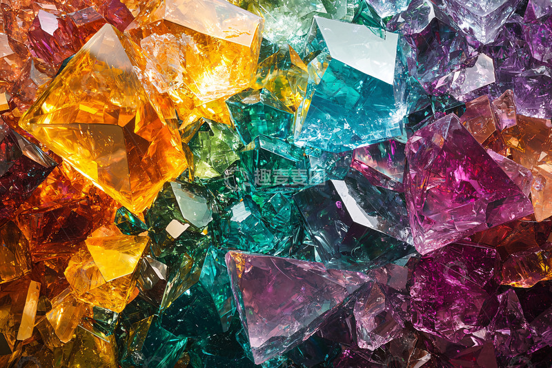 高清大图下载【趣麦麦图】彩色晶体