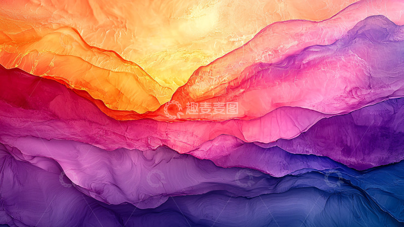 高清大图下载【趣麦麦图】渐变山脉水彩纹理抽象背景