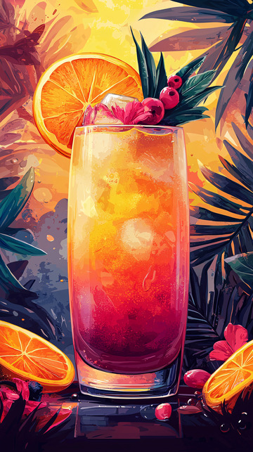 热带水果鸡尾酒