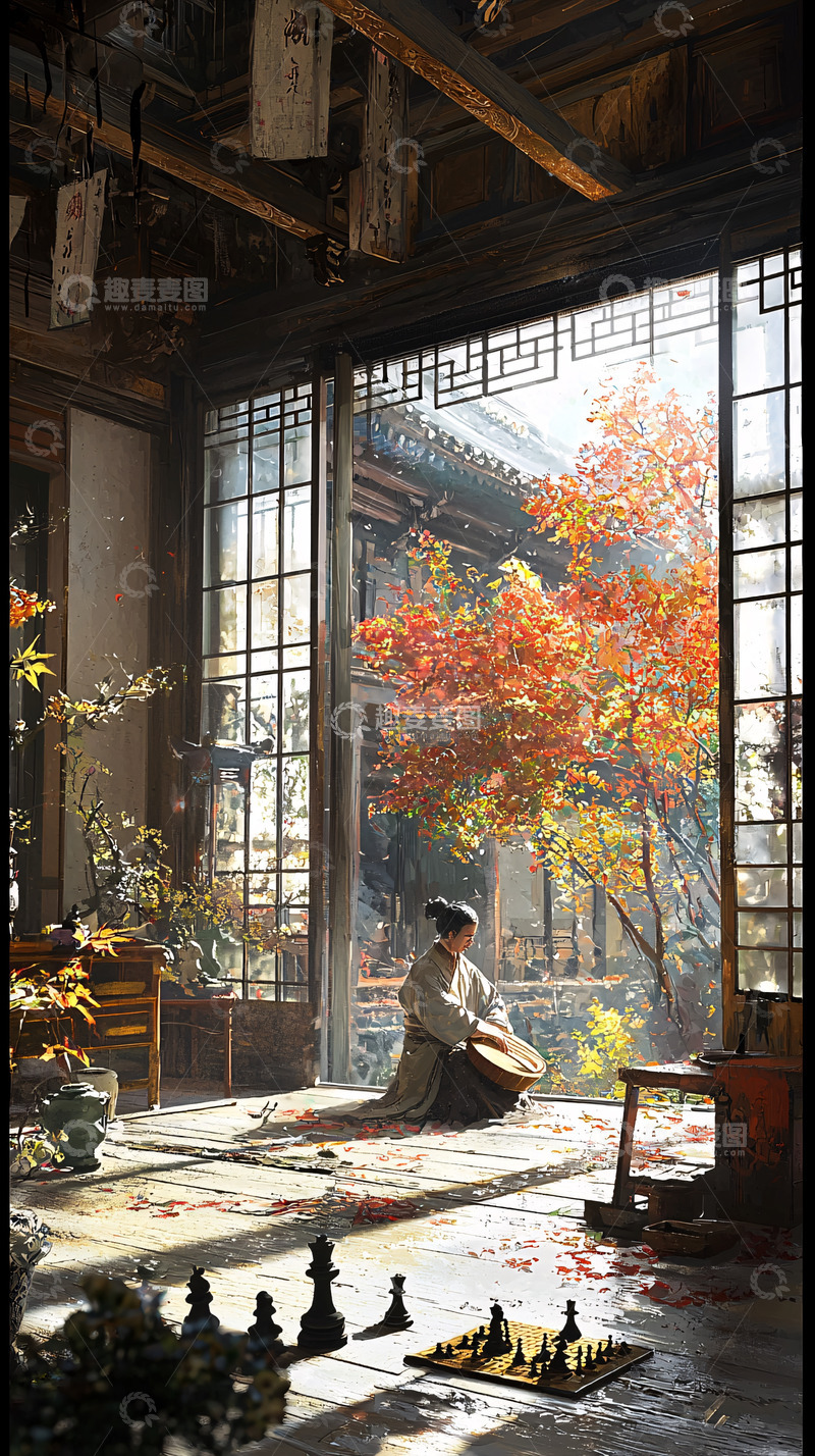 高清大图下载【趣麦麦图】中式庭院