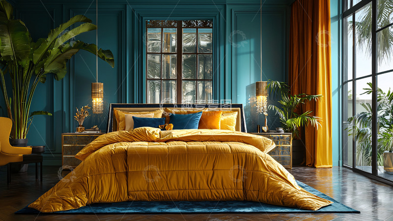 高清大图下载【趣麦麦图】蒂芙尼蓝卧室