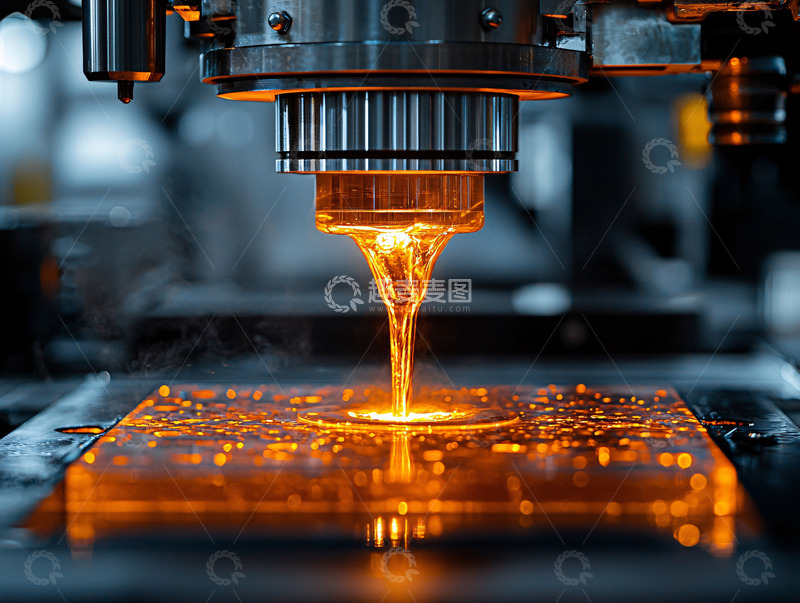 高清大图下载【趣麦麦图】-熔融金属浇铸过程
