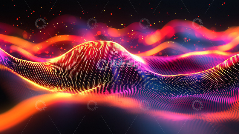 高清大图下载【趣麦麦图】绚丽多彩的抽象波浪