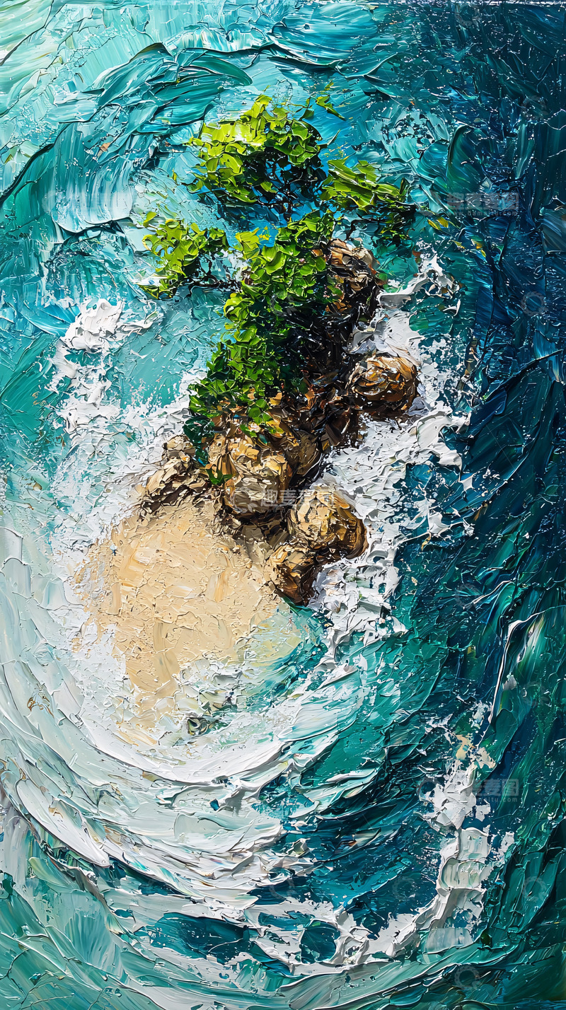 高清大图下载【趣麦麦图】海中小岛