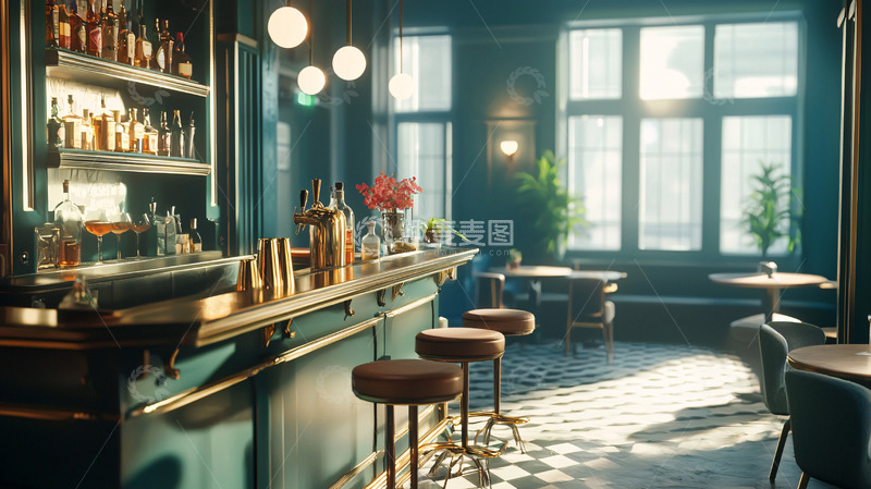 高清大图下载【趣麦麦图】复古酒吧