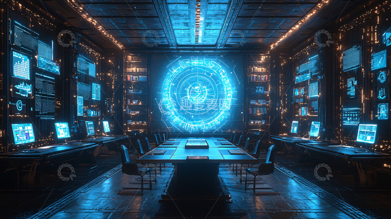 高清大图下载【趣麦麦图】未来感指挥中心