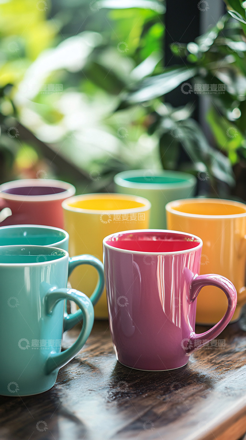 高清大图下载【趣麦麦图】彩色马克杯