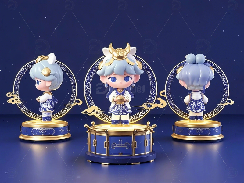 高清大图下载【趣麦麦图】生肖人物盲盒-牛