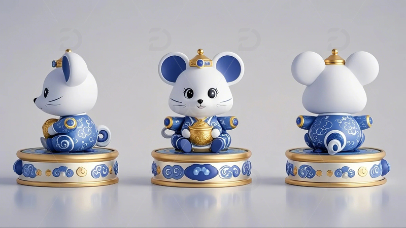 高清大图下载【趣麦麦图】生肖盲盒-鼠