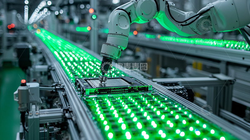 高清大图下载【趣麦麦图】智能机器人自动化生产线