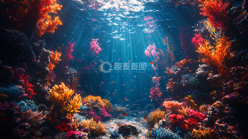 高清大图下载【趣麦麦图】海底珊瑚礁