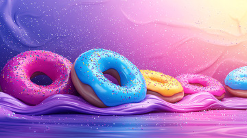 彩色甜甜圈