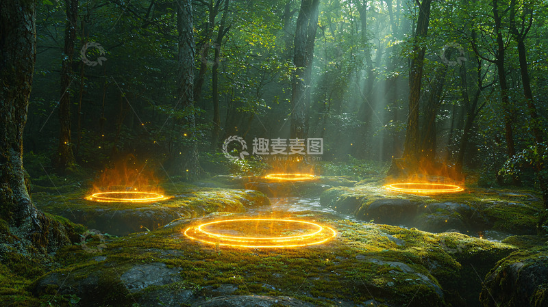高清大图下载【趣麦麦图】神秘森林魔法阵