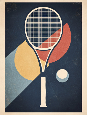 复古网球海报