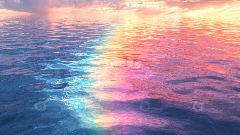 高清大图下载【趣麦麦图】水面彩色倒影