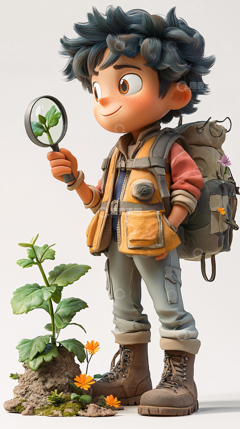 高清大图下载【趣麦麦图】可爱卡通男孩