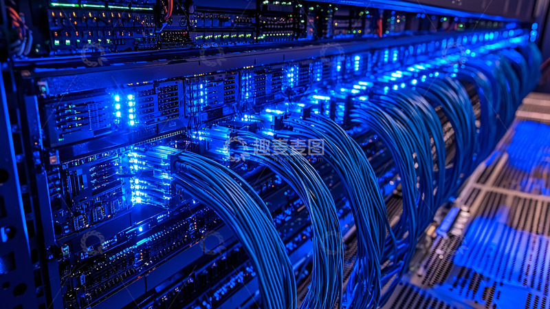 高清大图下载【趣麦麦图】服务器机房蓝光
