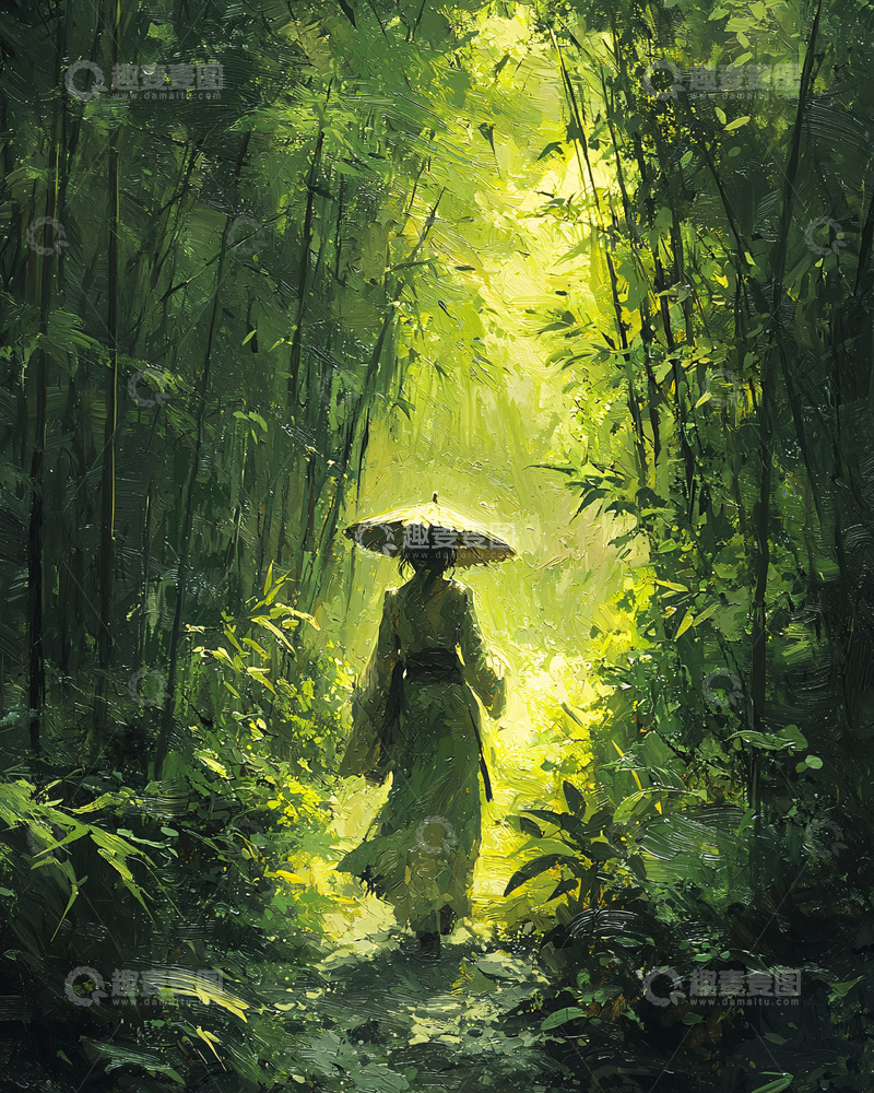 高清大图下载【趣麦麦图】竹林小径