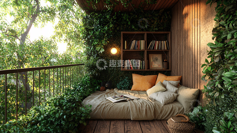 高清大图下载【趣麦麦图】阳台花园