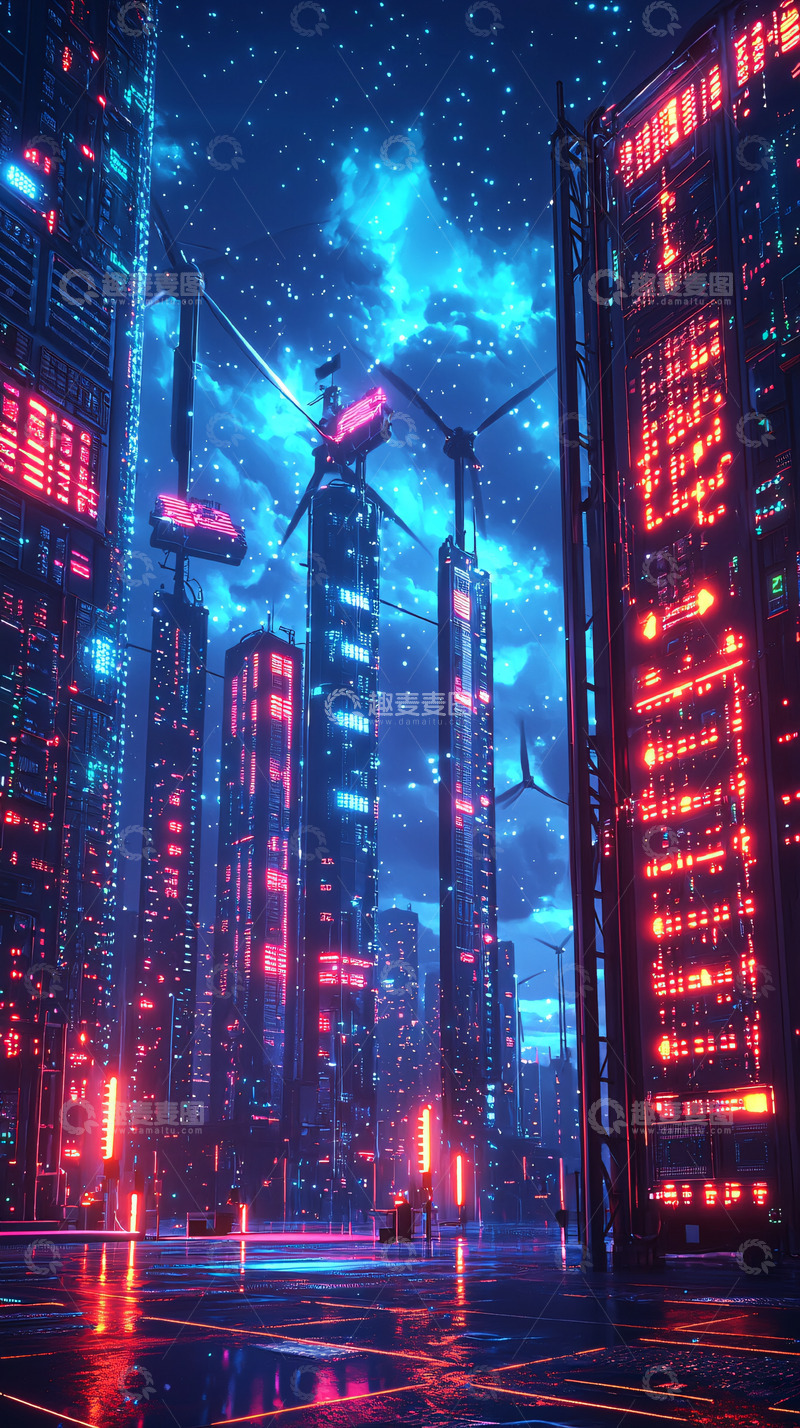 高清大图下载【趣麦麦图】未来都市夜景56