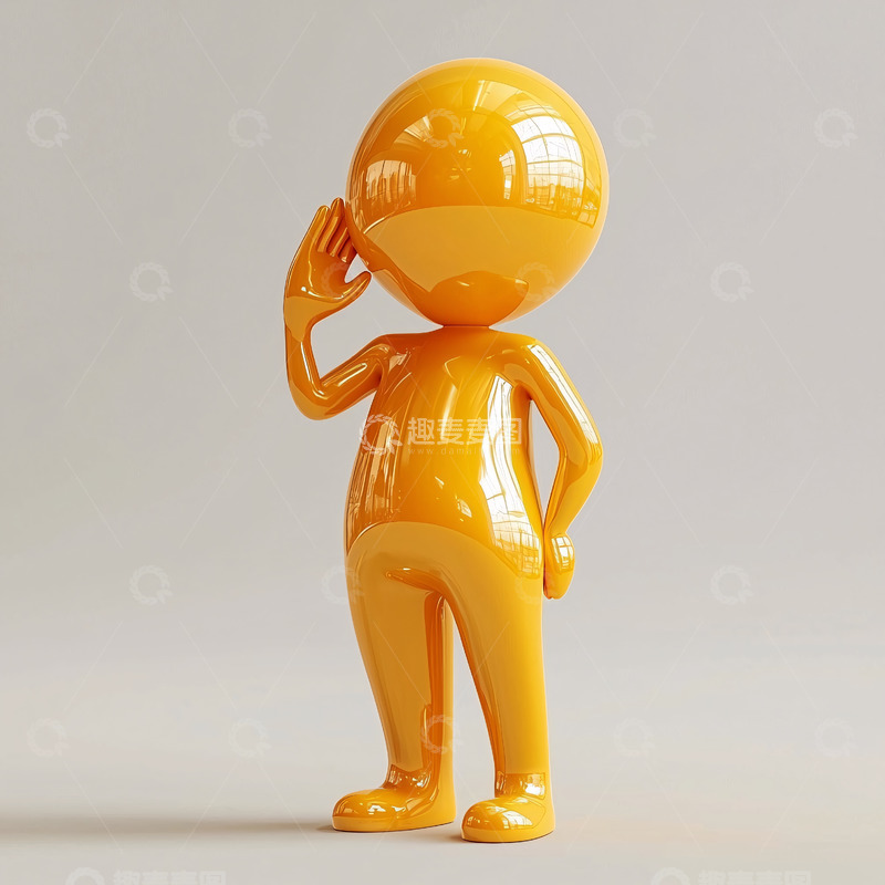 高清大图下载【趣麦麦图】橙色卡通人物