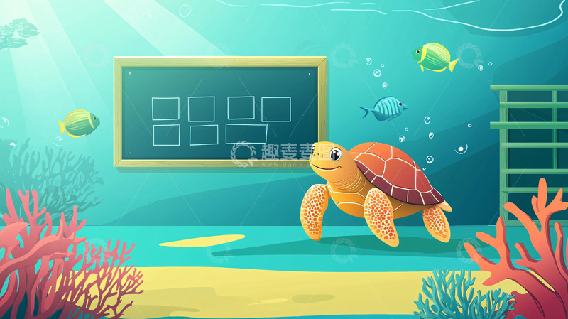 高清大图下载【趣麦麦图】海底课堂