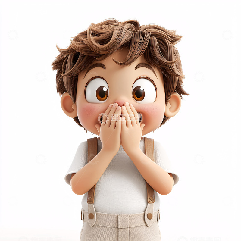 高清大图下载【趣麦麦图】可爱卡通男孩