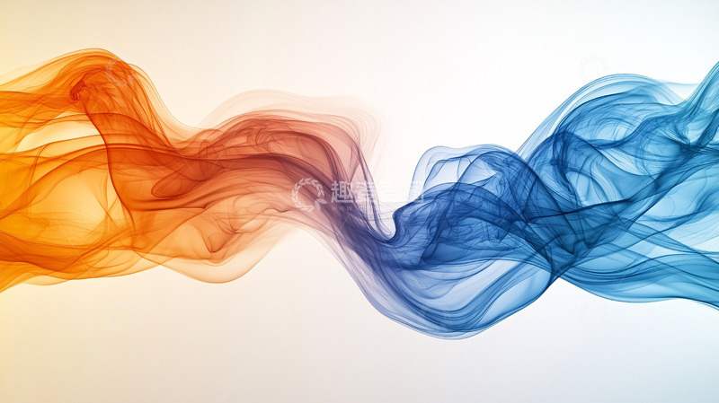 高清大图下载【趣麦麦图】红蓝交织的烟雾