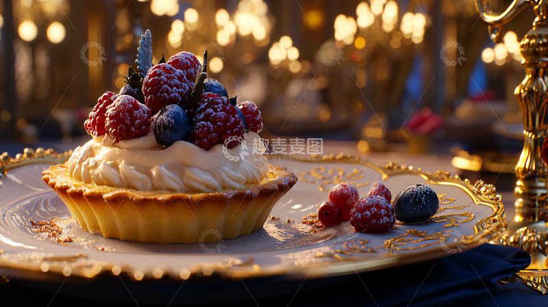 高清大图下载【趣麦麦图】奢华精致的浆果挞