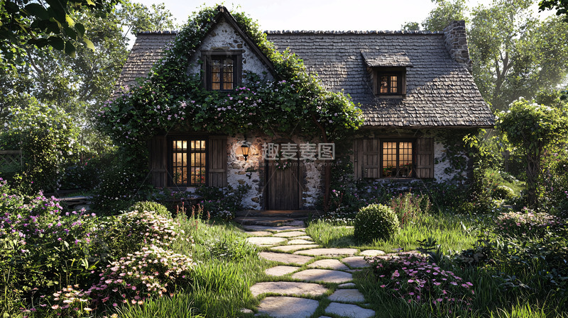 高清大图下载【趣麦麦图】童话故事般的小石屋