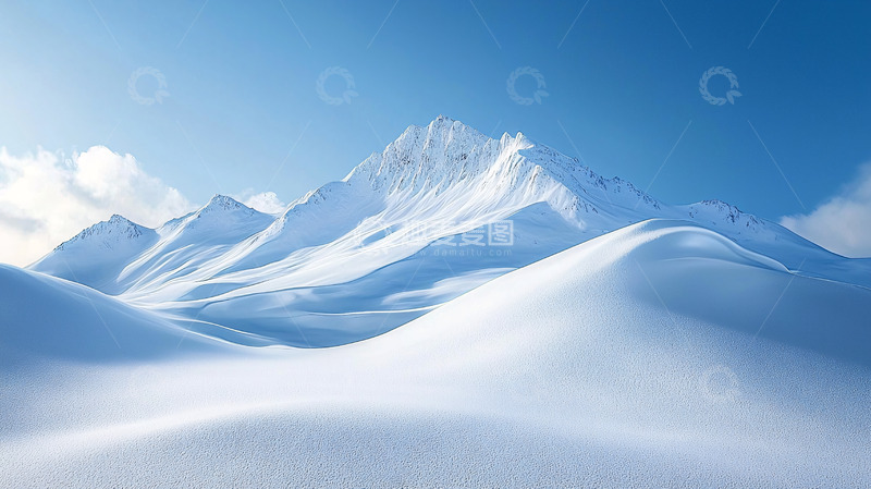 高清大图下载【趣麦麦图】雪山日出33