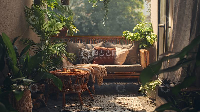 高清大图下载【趣麦麦图】阳台花园