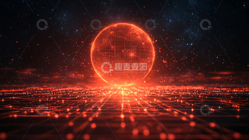 高清大图下载【趣麦麦图】燃烧的星球