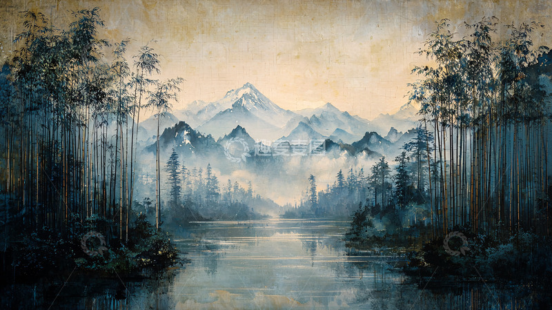 高清大图下载【趣麦麦图】水墨画山水风景