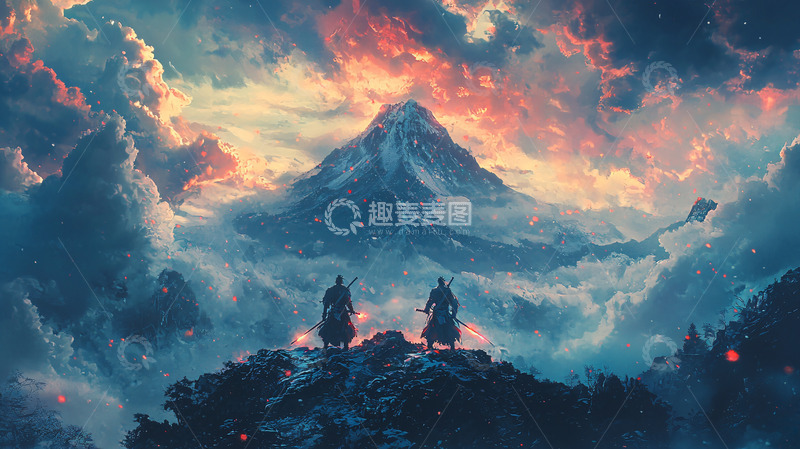 高清大图下载【趣麦麦图】云海雪山