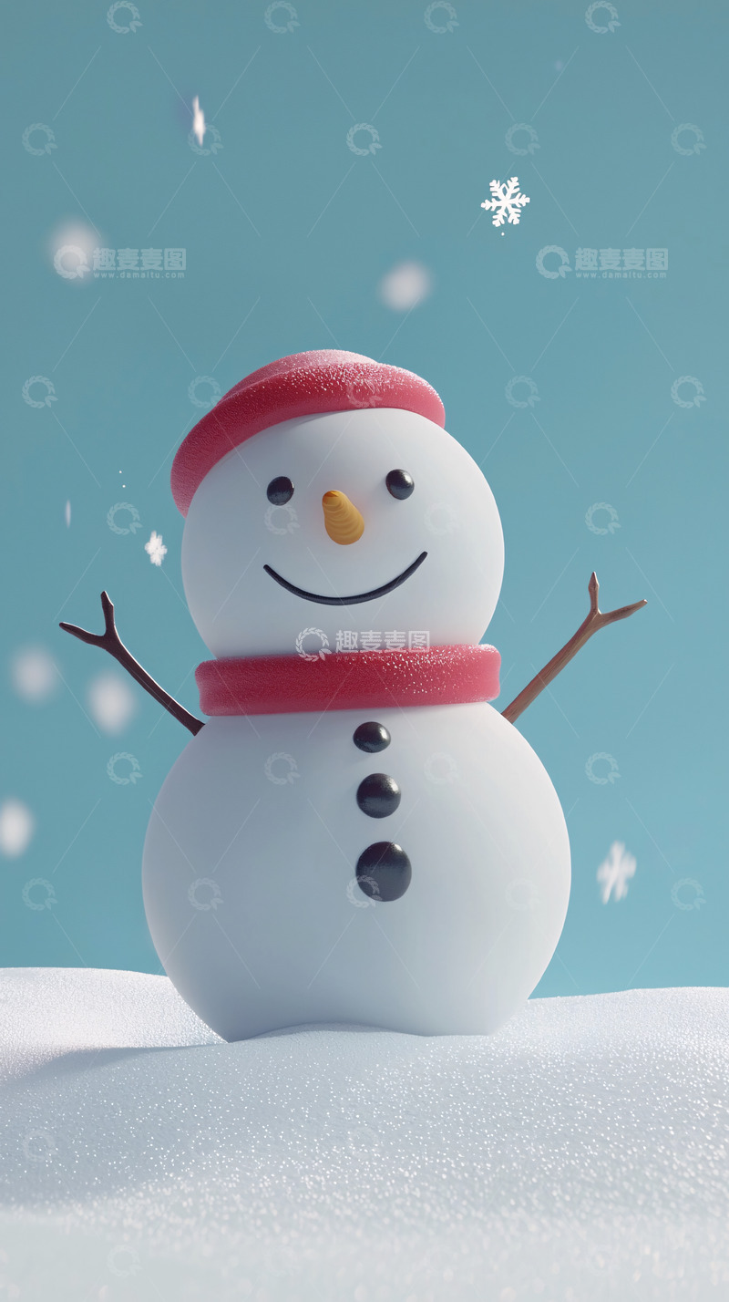 高清大图下载【趣麦麦图】卡通雪人