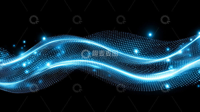 高清大图下载【趣麦麦图】蓝色光波