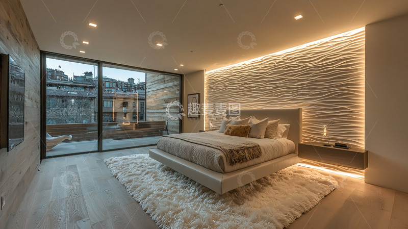 高清大图下载【趣麦麦图】现代卧室