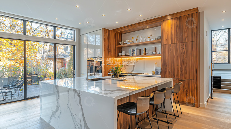 高清大图下载【趣麦麦图】现代简约开放式厨房